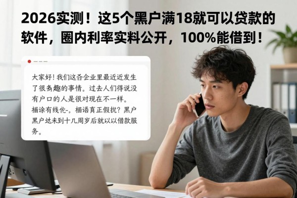 2026实测！这5个黑户满18就可以贷款的软件，圈内利率实料公开，100%能借到！