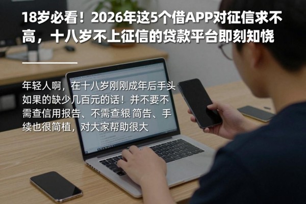18岁必看!2026年这5个借钱APP对征信要求不高,十八岁不上征信的贷款平台即刻知晓