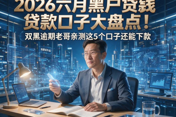 2026六月黑户贷款口子大盘点！双黑逾期老哥亲测这5个口子还能下款