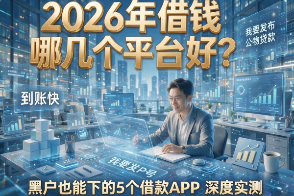 2026年借钱哪几个平台好？到账快、黑户也能下的5个借款APP深度实测！