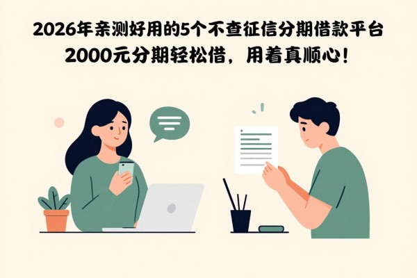 2026年亲测好用的5个不查征信分期借款平台，2000元分期轻松借，用着真顺心！