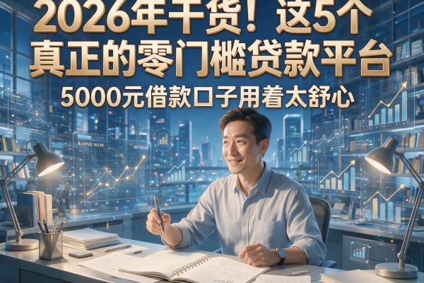 2026年干货!这5个真正的零门槛贷款平台,5000元借款口子用着太舒心
