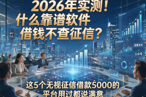 2026年实测!什么靠谱软件借钱不查征信?这5个无视征信借款5000的平台用过都说满意