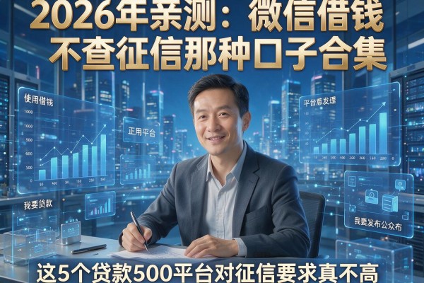 2026年亲测:微信借钱不查征信那种口子合集,这5个贷款500平台对征信要求真不高