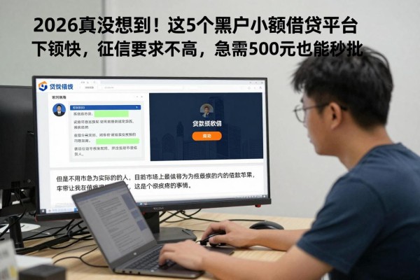 2026真没想到!这5个黑户小额借贷平台下款快,征信要求不高,急需500元也能秒批