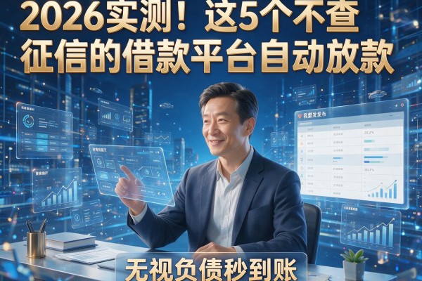 2026实测!这5个不查征信的借款平台自动放款,无视负债秒到账