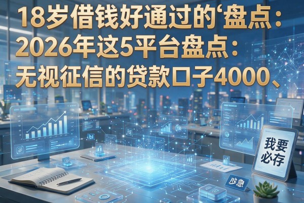 18岁借钱好通过的平台盘点：2026年这5个秒放款4000、无视征信的贷款口子必存