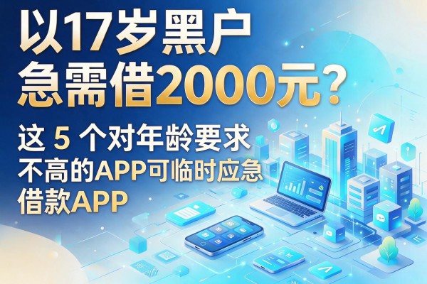 17岁黑户急需借2000元？这5个对年龄要求不高的借款APP可临时应急
