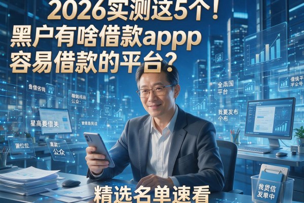 2026实测这5个!黑户有啥借款app容易借款的平台?精选名单速看