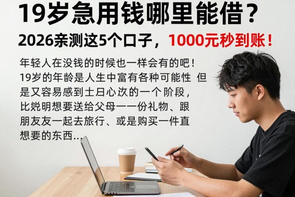 19岁急用钱哪里能借？2026亲测这5个口子，1000元秒到账！