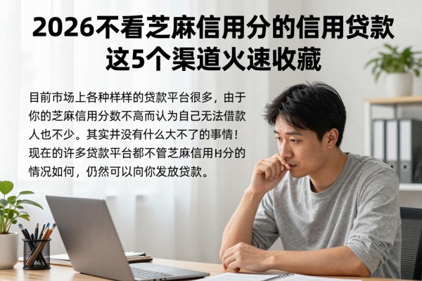 2026不看芝麻信用分的信用贷款,这5个渠道火速收藏!