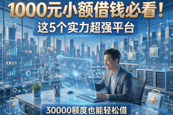 1000元小额借钱必看!这5个实力超强平台,30000额度也能轻松借