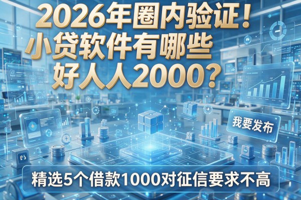 2026年圈内验证！小贷软件有哪些好人人2000？精选5个借款1000对征信要求不高