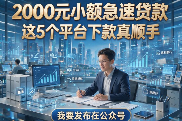 2000元小额急速贷款,这5个平台下款真顺手!