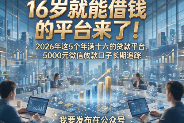 16岁就能借钱的平台来了!2026年这5个年满十六的贷款平台,5000元微信放款口子长期追踪
