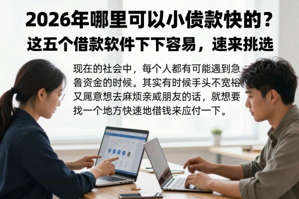 2026年哪里可以小额贷款快的?这五个借款软件下款容易,速来挑选!