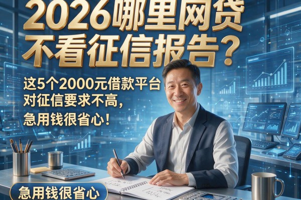 2026哪里网贷不看征信报告?这5个2000元借款平台对征信要求不高,急用钱很省心!