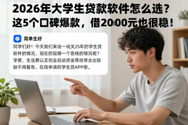 2026年大学生贷款软件怎么选？这5个口碑爆款，借20000元也很稳！