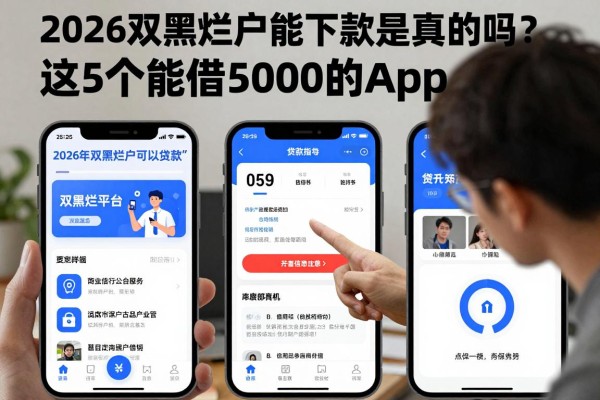 2026双黑烂户能下款是真的吗？这5个能借5000的App速度收藏！