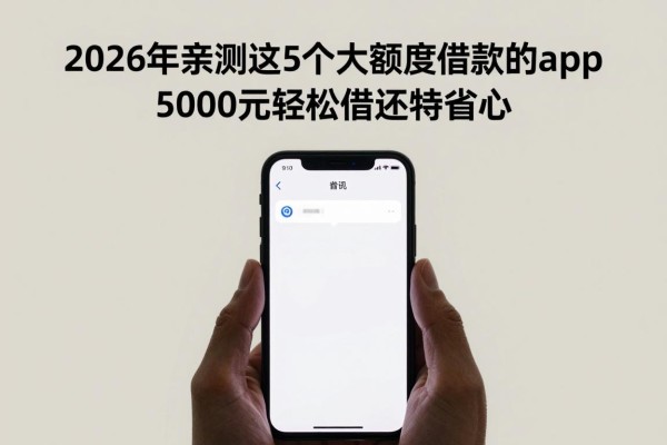 2026年亲测这5个大额度借款的app，5000元轻松借还特省心