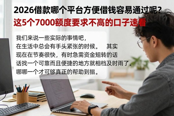 2026借款哪个平台方便借钱容易通过呢?这5个7000额度要求不高的口子速看!