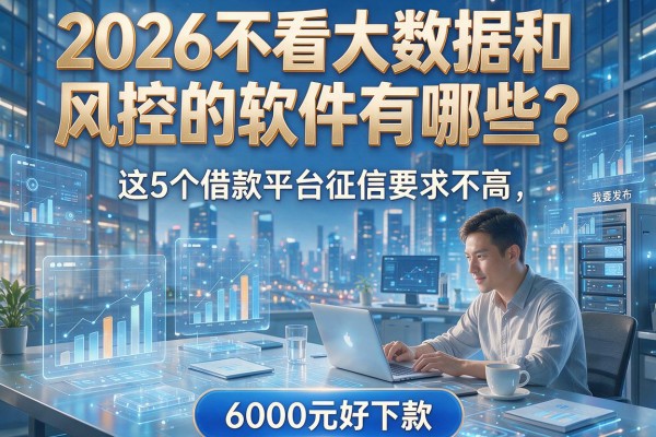 2026不看大数据和风控的软件有哪些？这5个借款平台征信要求不高，6000元好下款！