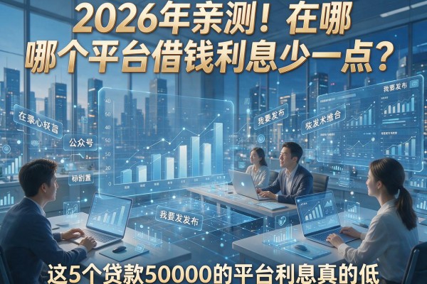 2026年亲测！在哪个平台借钱利息少一点？这5个贷款50000的平台利息真的低