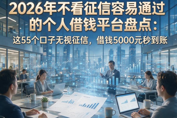 2026年不看征信容易通过的个人借钱平台盘点:这5个口子无视征信,借钱5000元秒到账!