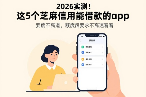 2026实测！这5个芝麻信用能借款的app，额度要求不高速看