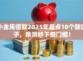 小金库借款2025年盘点10个新口子，亲测秒下低门槛！