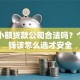 网上小额贷款公司合法吗？个人借钱该怎么选才安全
