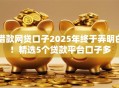借款网贷口子2025年终于弄明白！精选5个贷款平台口子多