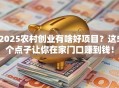 2025农村创业有啥好项目？这5个点子让你在家门口赚到钱！