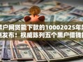 黑户网贷能下款的10002025年刚刚发布！权威陈列五个黑户借钱能下款的平台有一千