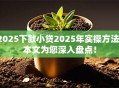 2025下款小贷2025年实操方法！本文为您深入盘点！