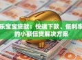 乐宝宝贷款：快速下款、低利率的小额信贷解决方案