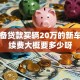 我准备贷款买辆20万的新车，手续费大概要多少呀