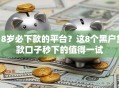 18岁必下款的平台？这8个黑户贷款口子秒下的值得一试