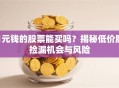 1元钱的股票能买吗？揭秘低价股捡漏机会与风险