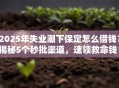2025年失业潮下保定怎么借钱？揭秘5个秒批渠道，速领救命钱！