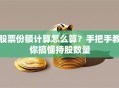 股票份额计算怎么算？手把手教你搞懂持股数量