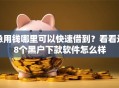 急用钱哪里可以快速借到？看看这8个黑户下款软件怎么样