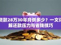 贷款28万30年月供多少？一文详解还款压力与省钱技巧