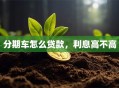 分期车怎么贷款，利息高不高