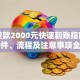 小额贷款2000元快速到账指南：申请条件、流程及注意事项全解析