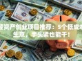轻资产创业项目推荐：5个低成本生意，手头紧也能干！