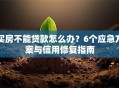 买房不能贷款怎么办？6个应急方案与信用修复指南