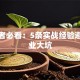 创业者必看：5条实战经验避开创业大坑