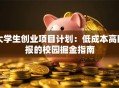 大学生创业项目计划：低成本高回报的校园掘金指南