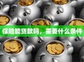 保险能贷款吗，需要什么条件